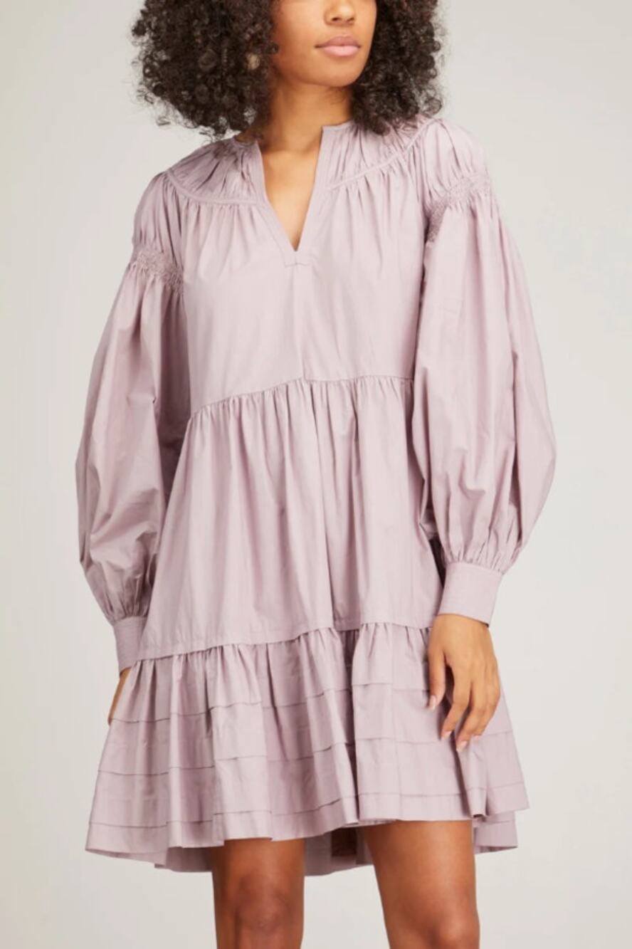 Ulla Johnson Rosa Dress Tanzanite Tiered Mini Dress in Purple Gray Size 2